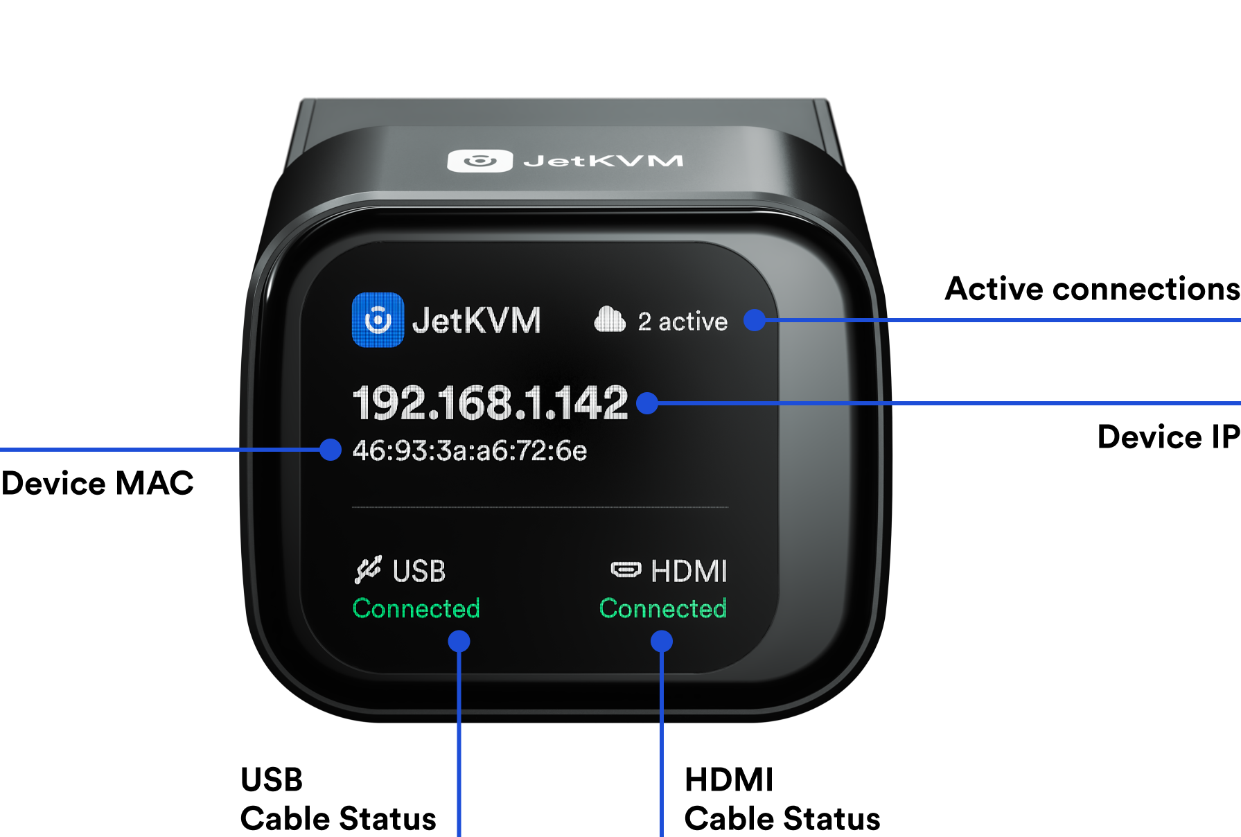 Front of JetKVM device